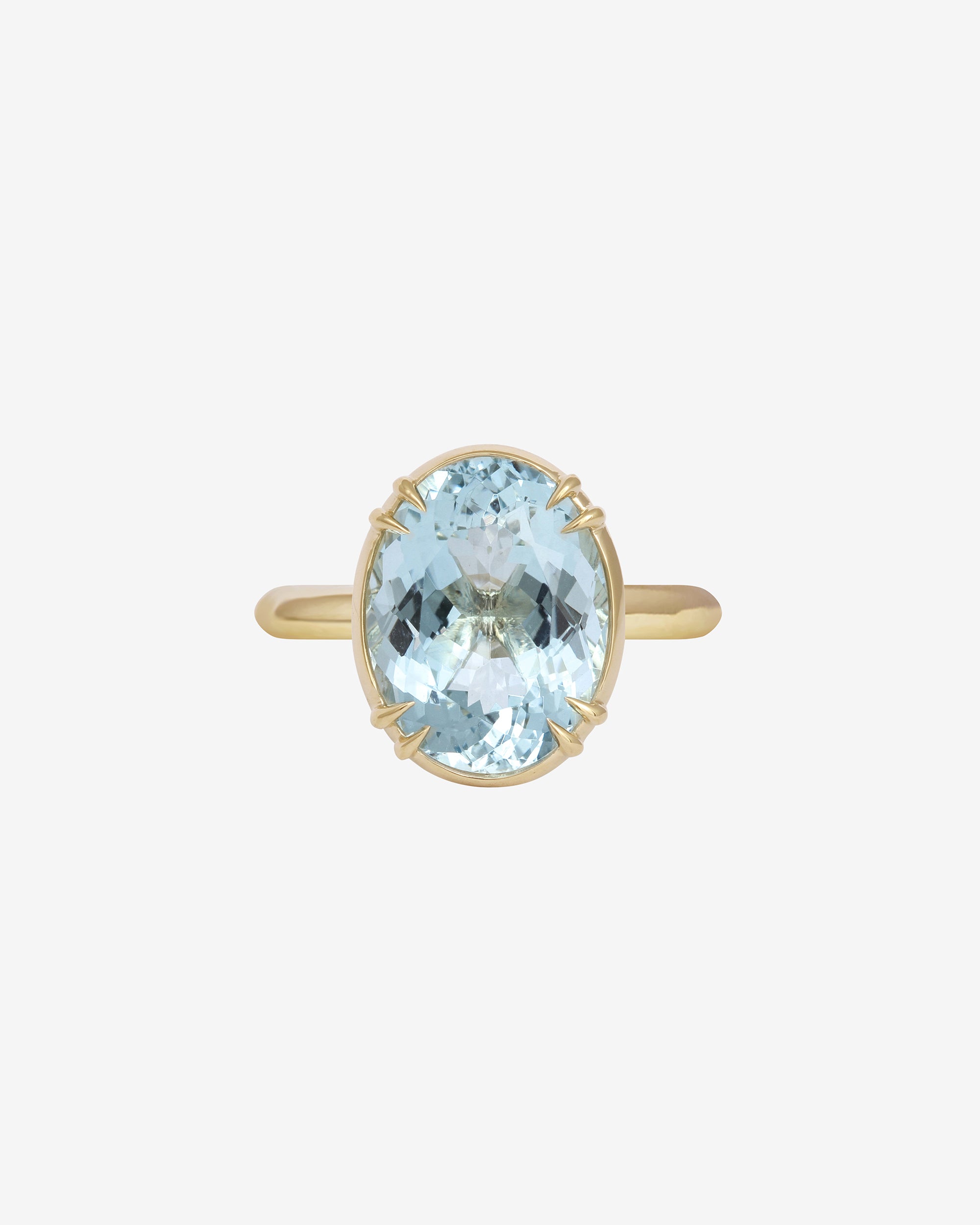 Image of Azalea 4.80ct Aquamarine Oval Ring Solid Gold
