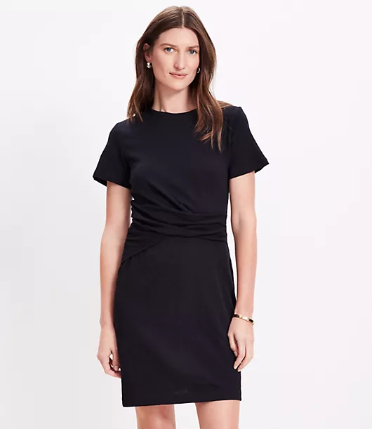 Draped Mini Tee Dress