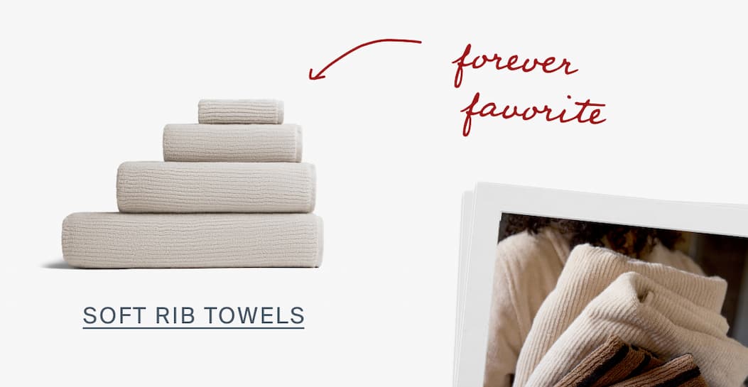 Soft rib towels