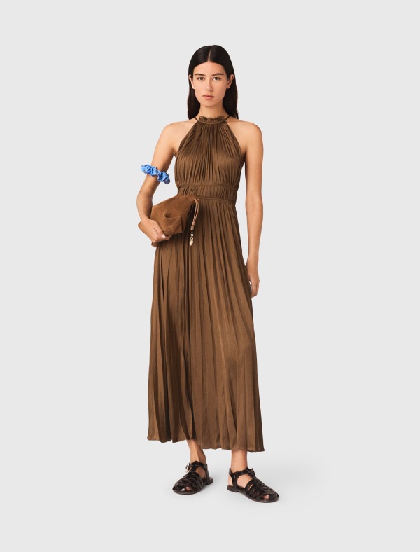 Pleated long dress