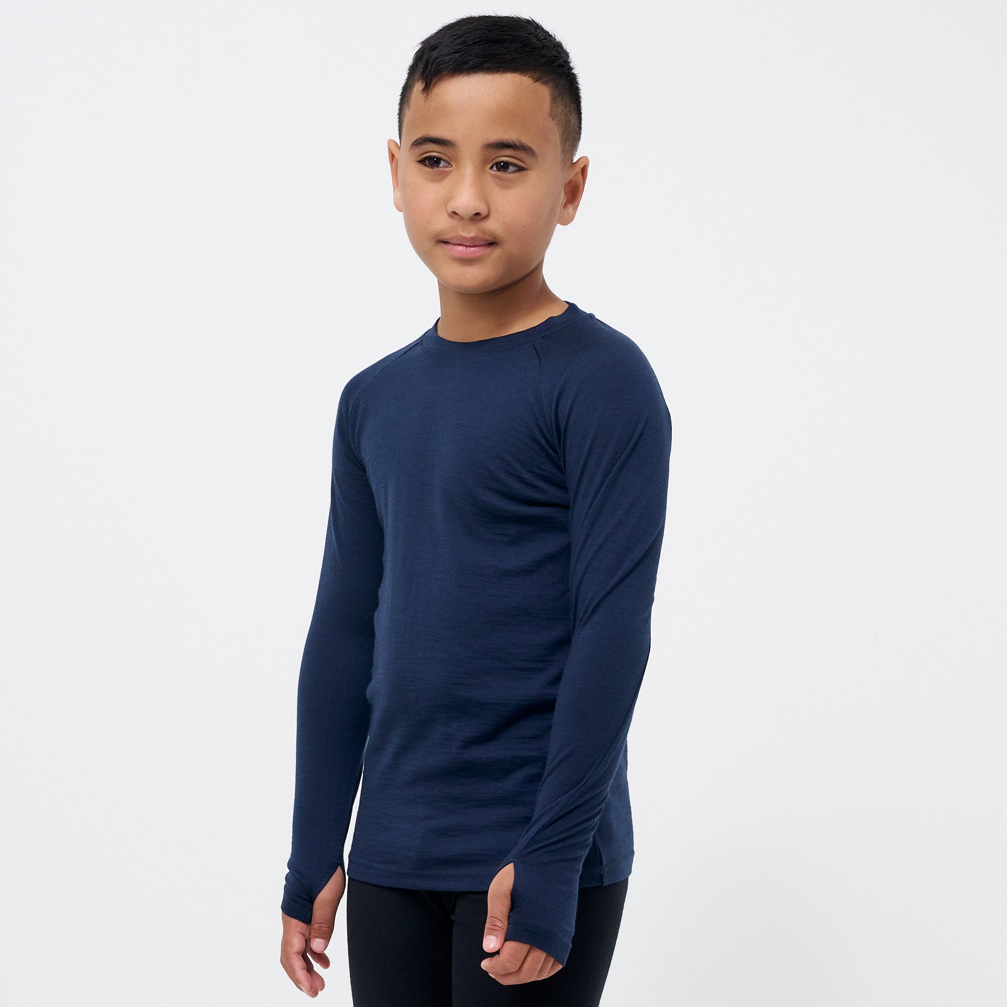 R&R Sport Wimbledon Kids Long Sleeve Merino Thermal Top