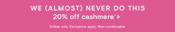 20% off cashmere
