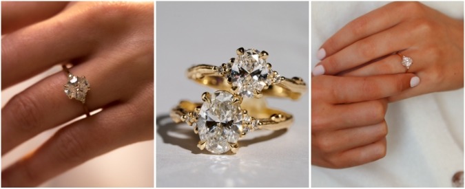 Starlight Oval Diamond Engagement Ring