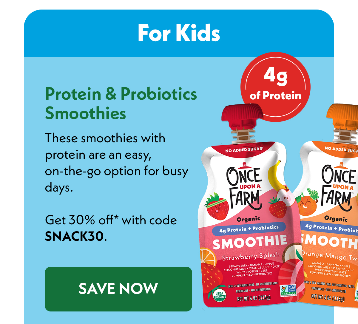 Smoothies with Protein & Probitoics 
