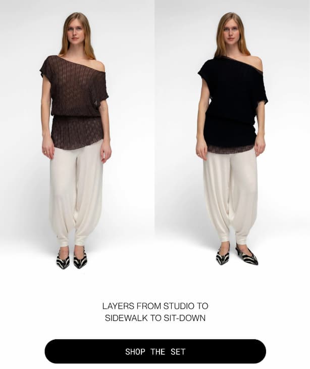 layers from studio to sidewalk to sit-down  | shop the set