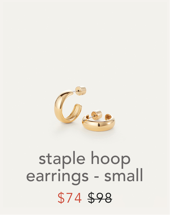 small staple hoop earrings