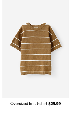 Oversized knit t-shirt $29.99