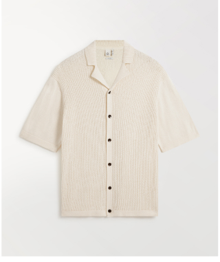 Cotton Textured Knit Shirt