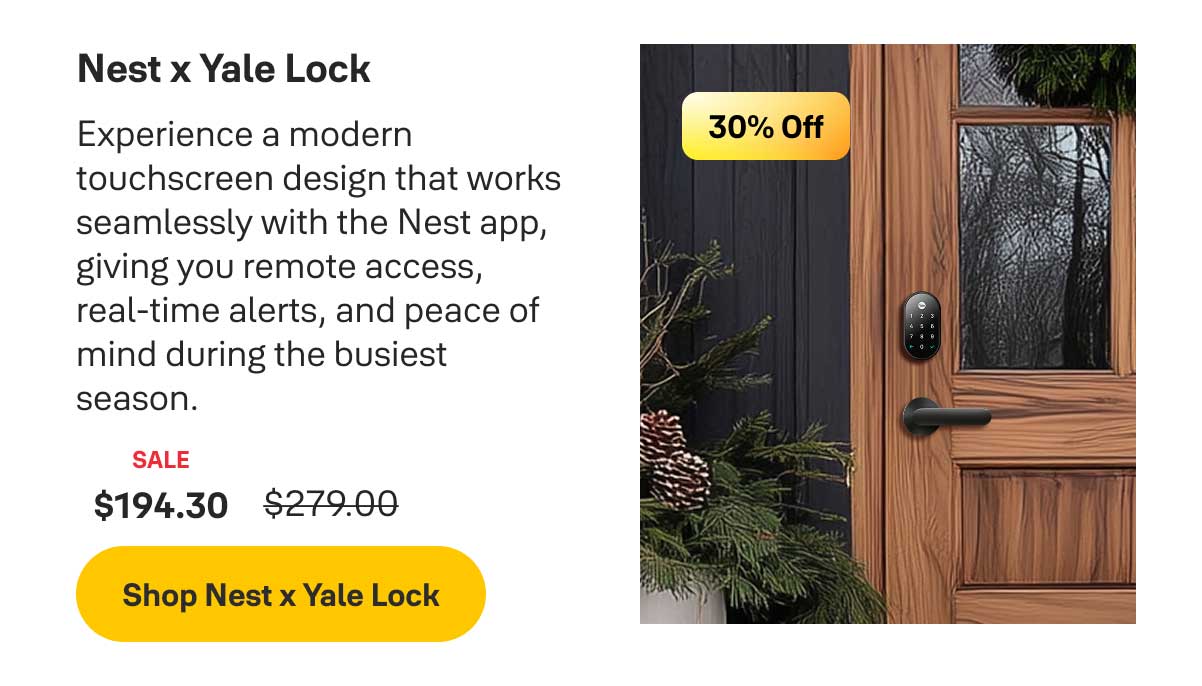 Shop Nest x Yale Lock.