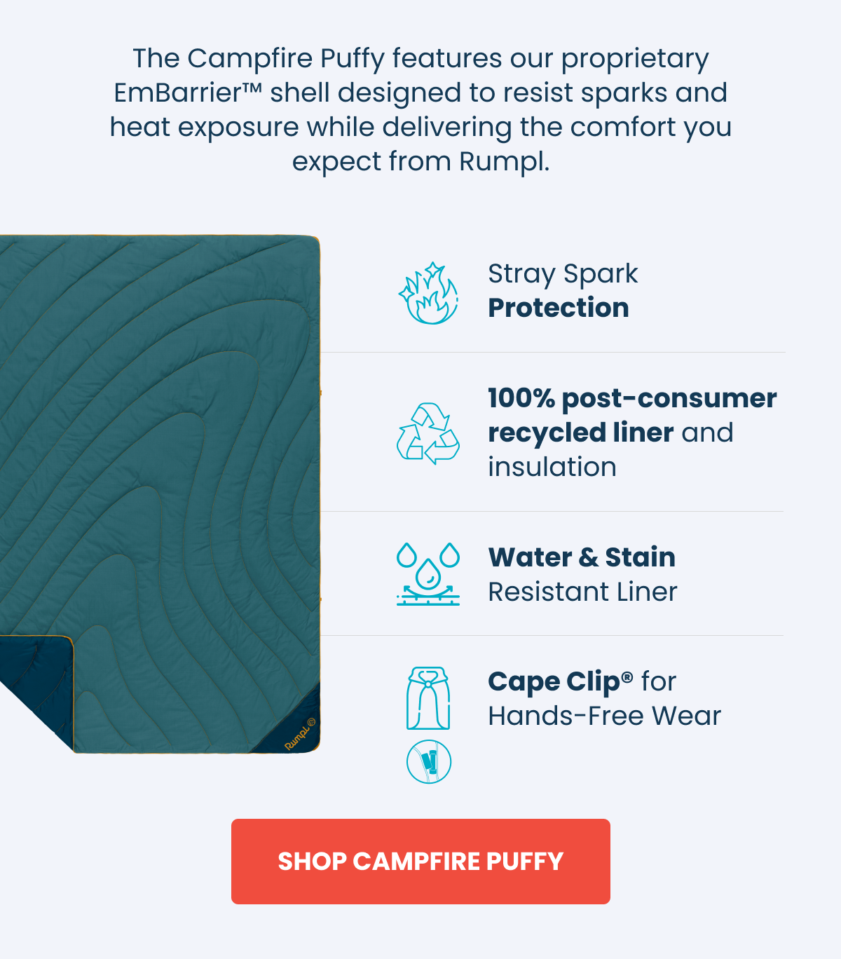Features of Campfire Puffy