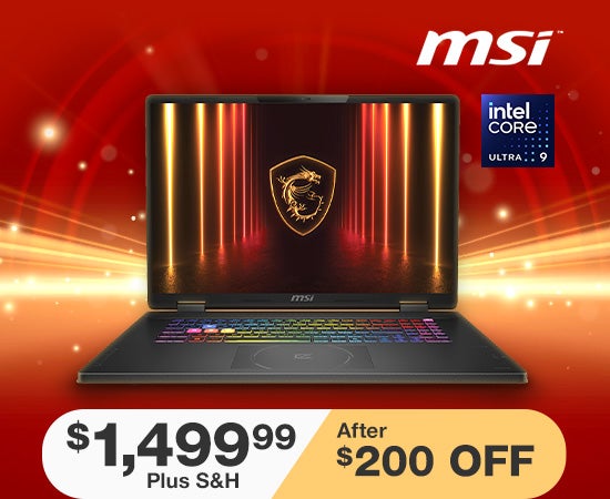 MSI Crosshair 18 HX AI 18-inch $1,499.99 Plus S&H