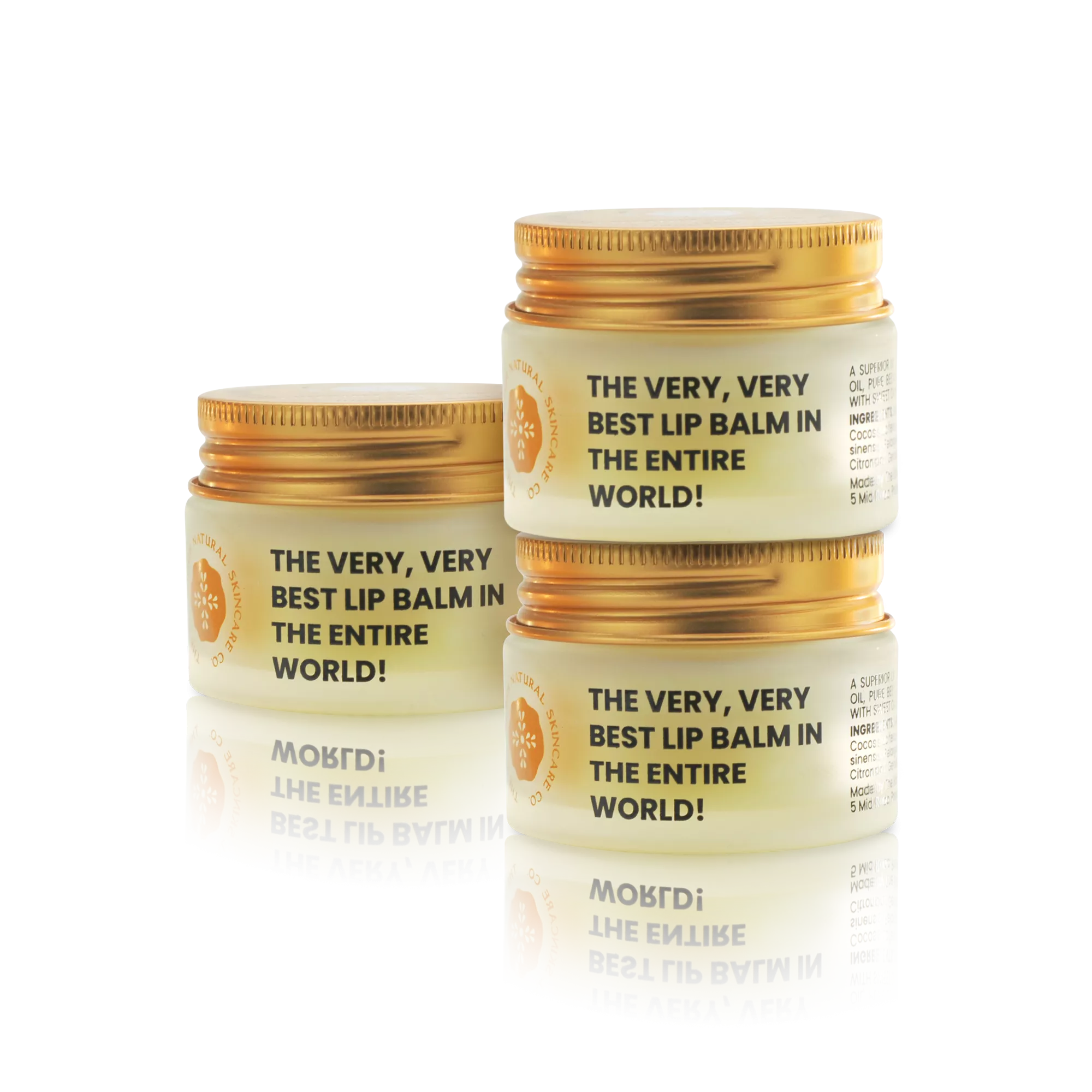 Image of 3 Geranium And Sweet Orange Luxury Lip Balms Pack