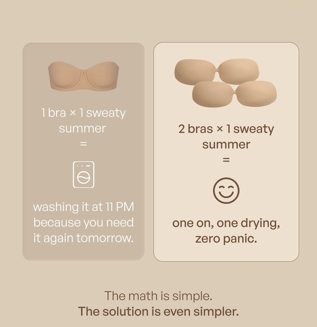 1 bra x1 sweaty summer | 2 bras x 1 sweaty summer