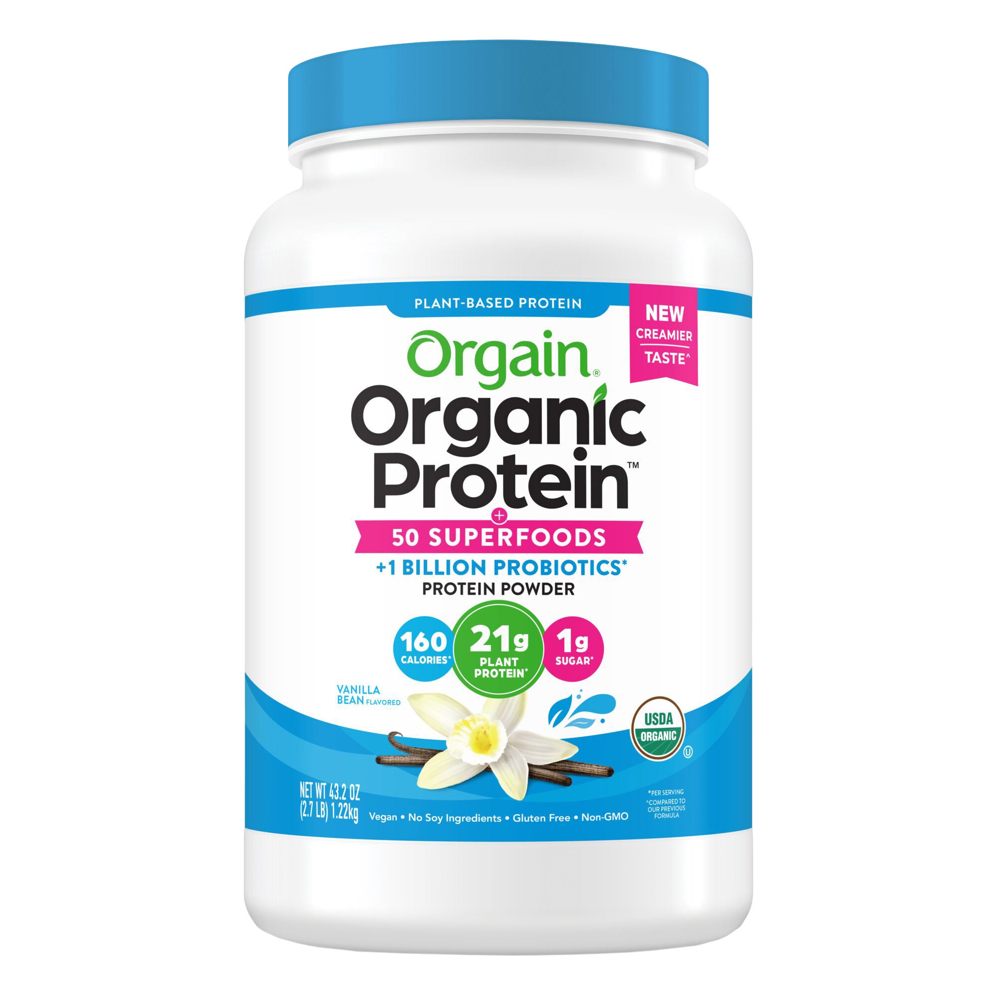 Orgain Organic Protein and Superfoods Plant Based Protein Powder