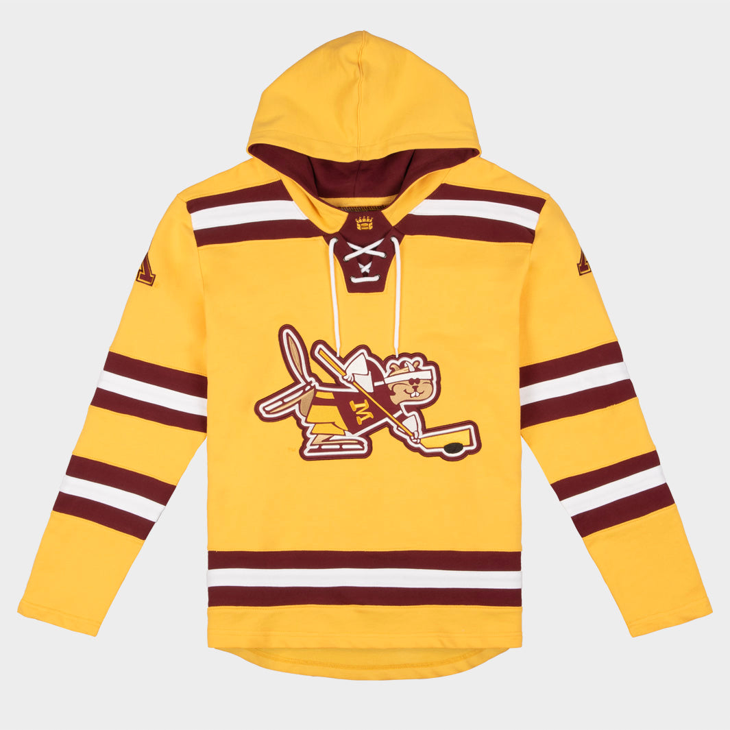 Image of Minnesota Skating Goldy Hockey Rinkside Hoodie