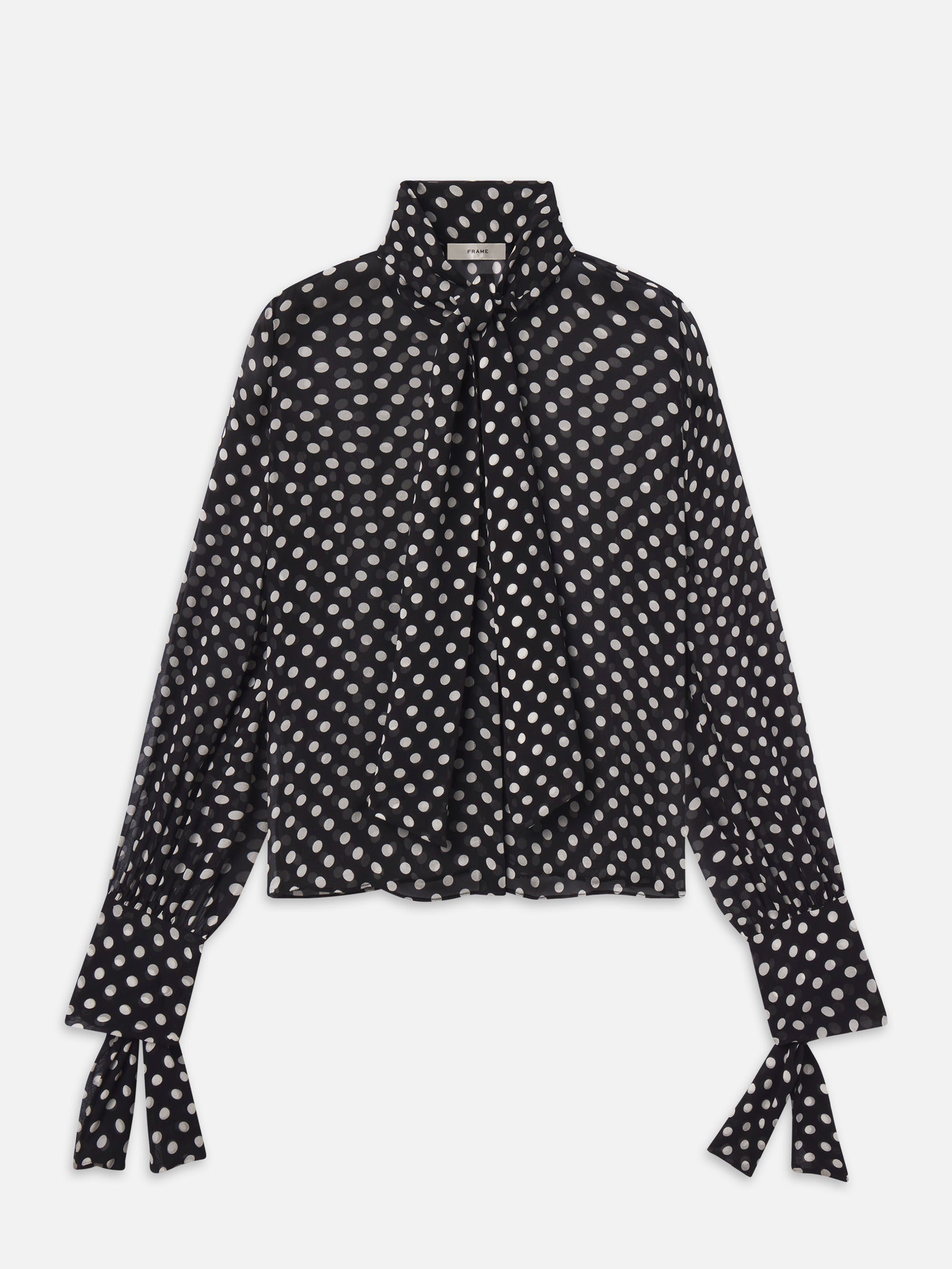 THE POLKA DOT NOUVELLE BLOUSE IN BLACK MULTI