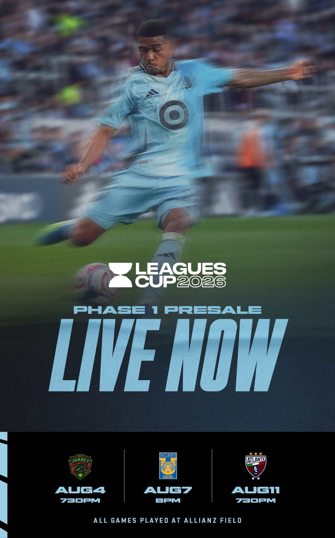 MNUFC | Leagues Cup 2026 | Phase 1 Presale LIVE NOW