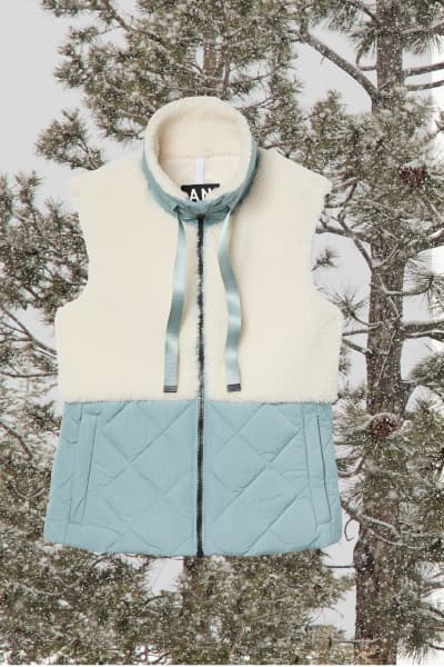 Sage Zip Vest in Ivory
