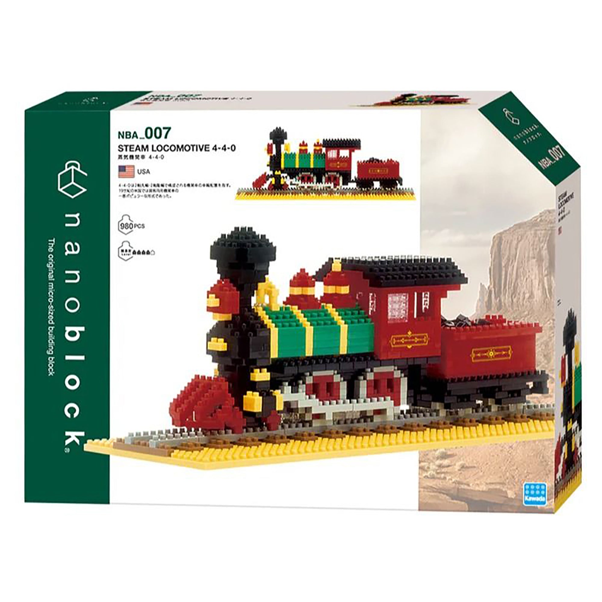 Image of Nanoblock Steam Locomotive 4-4-0