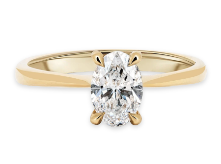 Moonlight Oval Diamond Engagement Ring