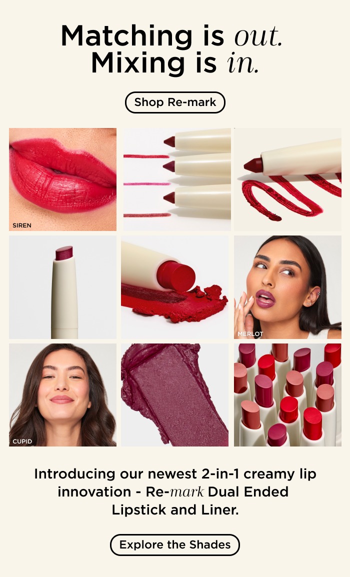 Matching is out, Mixing is in. Introducing our newest 2-in-1 creamy lip innovation. Explore the Shades.