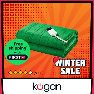 Kogan Washable Electric Heated Throw Blanket (Green, 200 x 180cm) Product Image