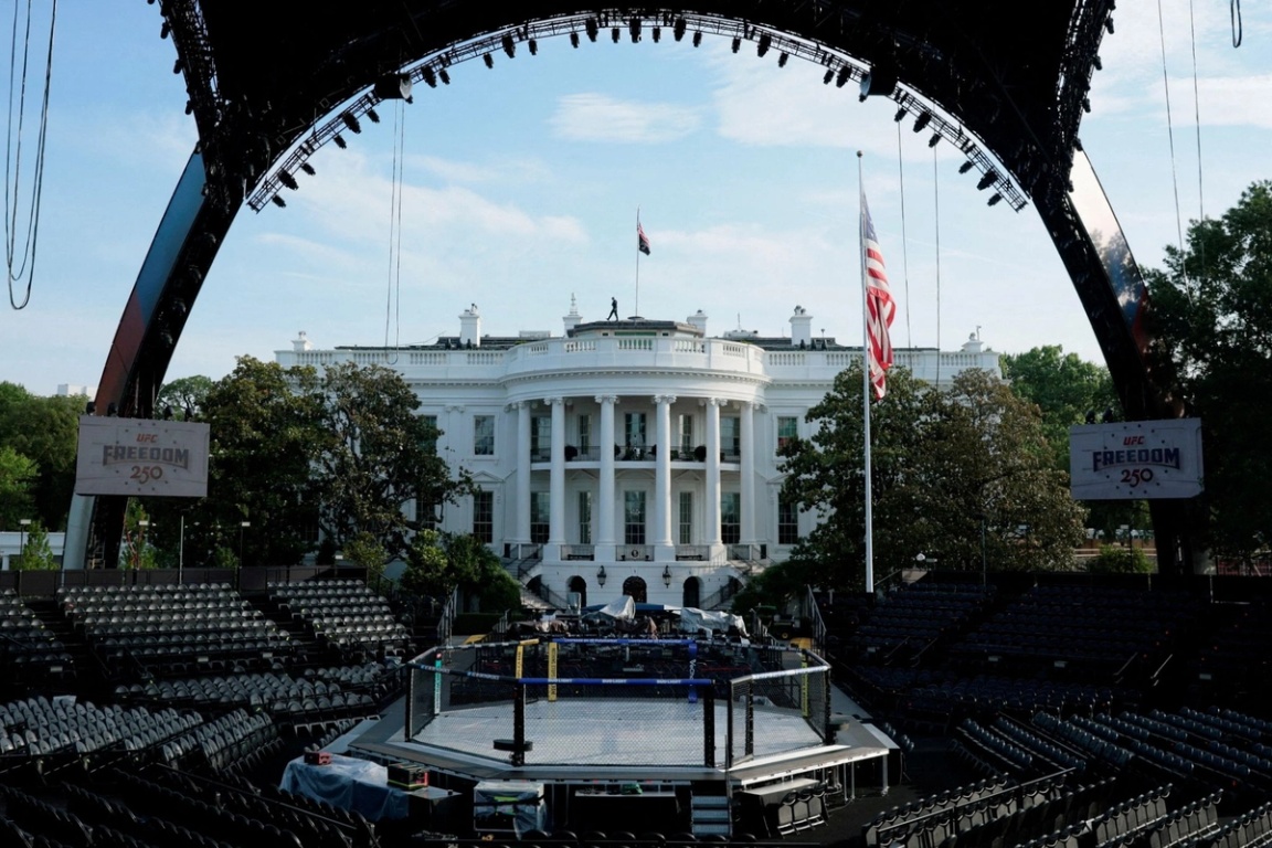 UFC arena on the White House lawn