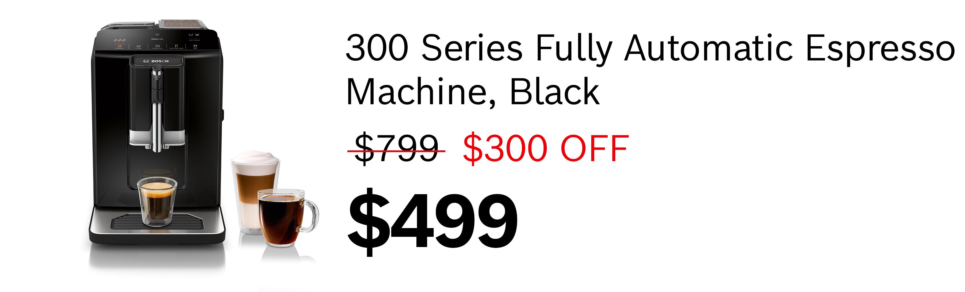 300 Series Fully Automatic Espresso Machine VeroCafe Black