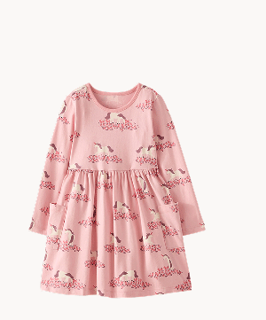 Long Sleeve Skater Dress with Pockets | Unicorn Meadow on Cosmic Purple