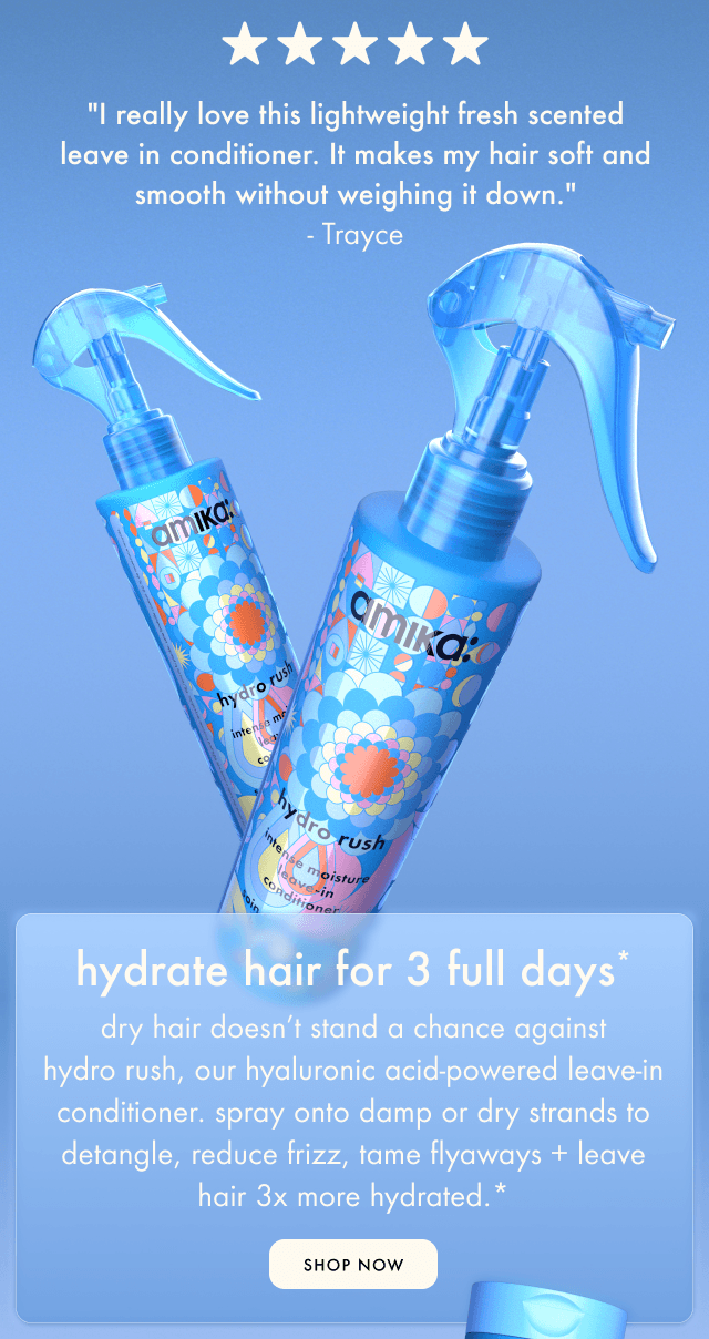 five star reviews for hydro rush intense moisture leave-in conditioner