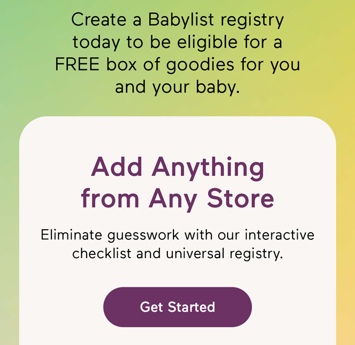 Babylist FREE welcome box