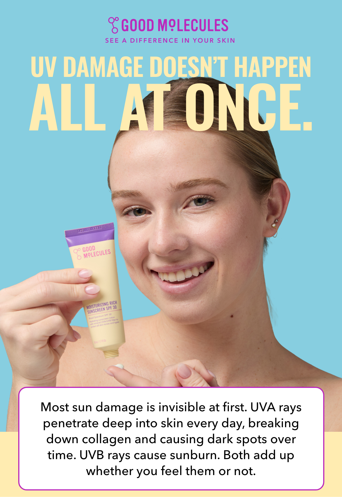 UV damage doesn't happen all at once.