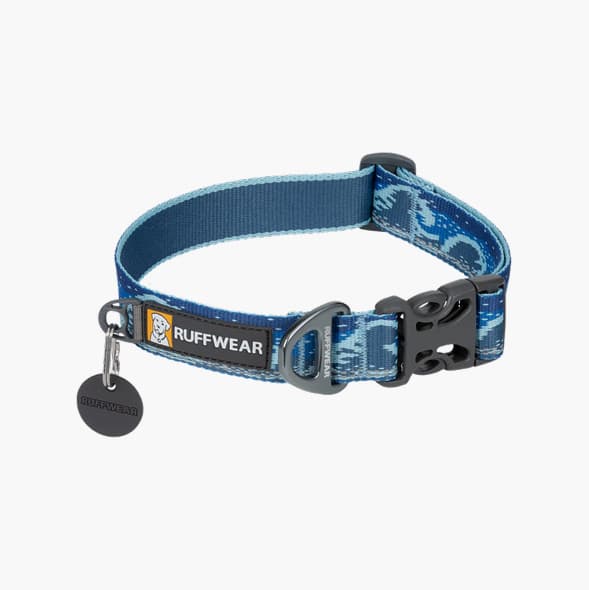 Crag™ Reflective Dog Collar in midnight wave