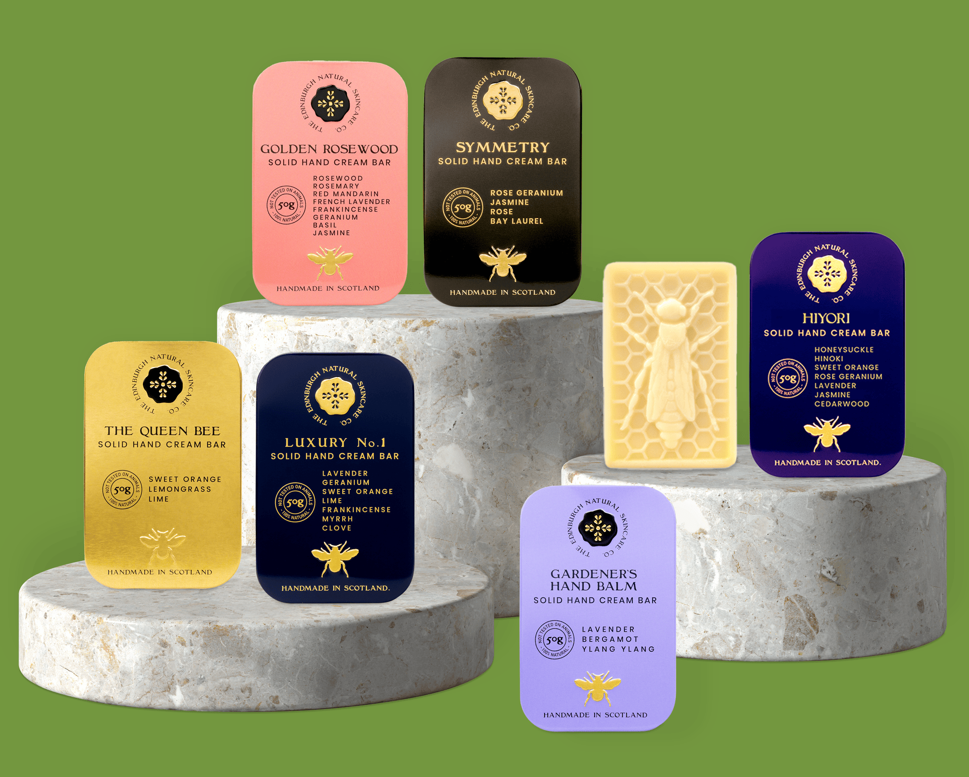 Gif: Hand Cream Bar tins are swapped for our Eco-friendly refills. Keep the tin, just refill the bar. 