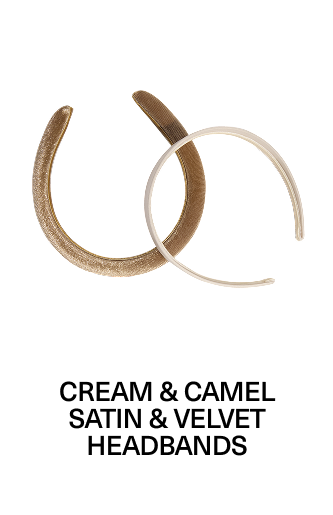 Cream & Camel Satin & Velvet Headbands