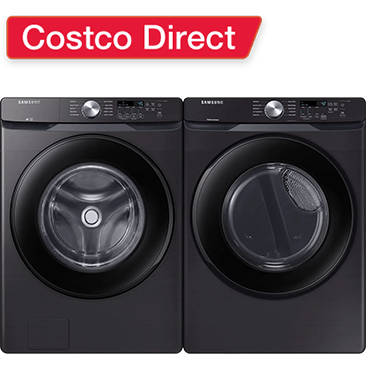 Samsung 4.5 cu. ft. Front Load Washer with Vibration Reduction Technology+ and 7.5 cu. ft. Dryer Costco Direct