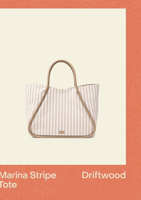 Marina Stripe Tote Driftwood