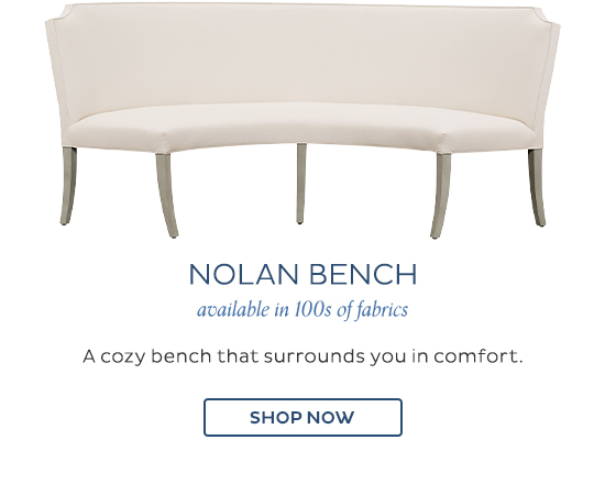 Nolan Bench (Available in 100s of fabrics) - A cozy bench that surrounds you in comfort. - Shop Now