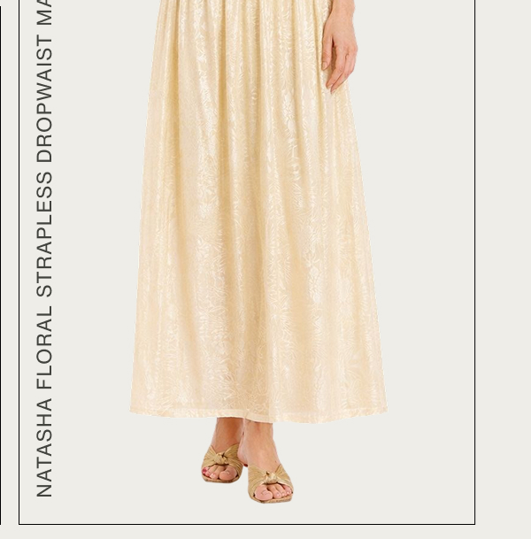 Natasha Floral Strapless Dropwaist Maxi Dress