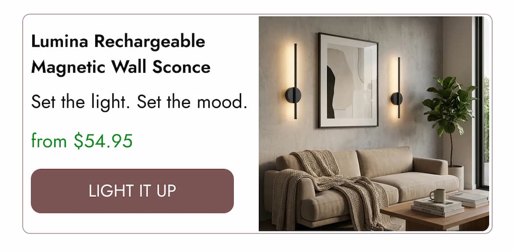 Lumina Rechargeable Magnetic Wall Sconce 