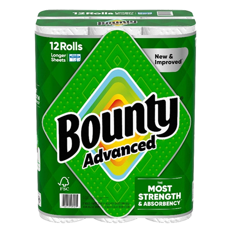 Bounty Advanced Paper Towels, 2-Ply, 103 Sheets, 12-Count