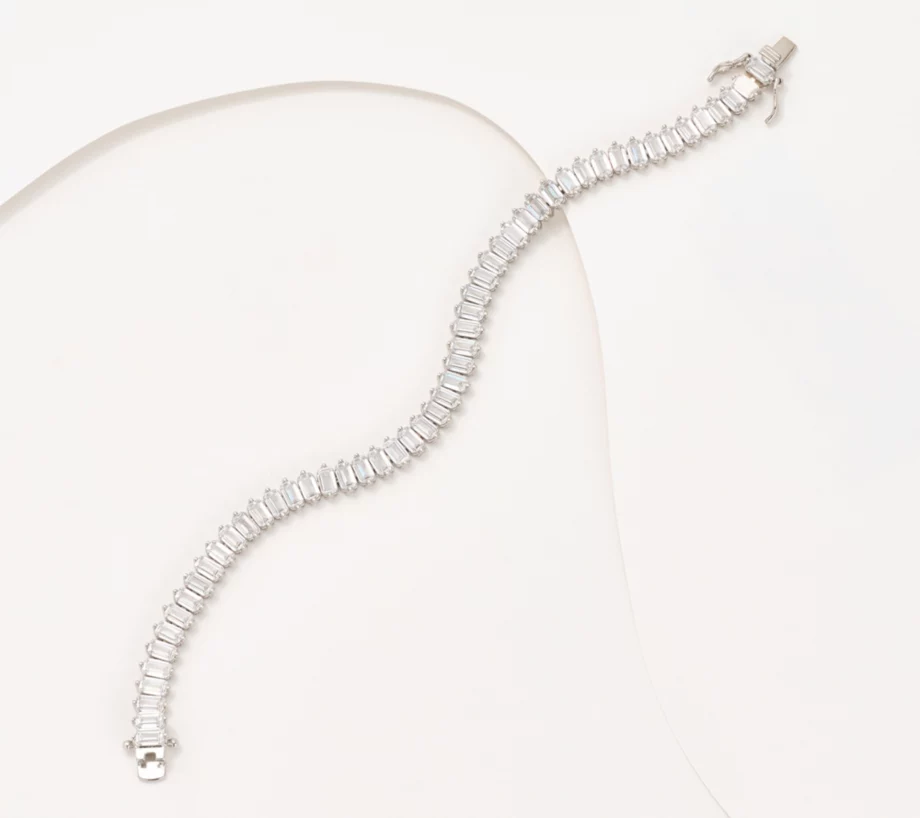 Diamonique Classics 5cttw Tennis Bracelet, Sterling Silver