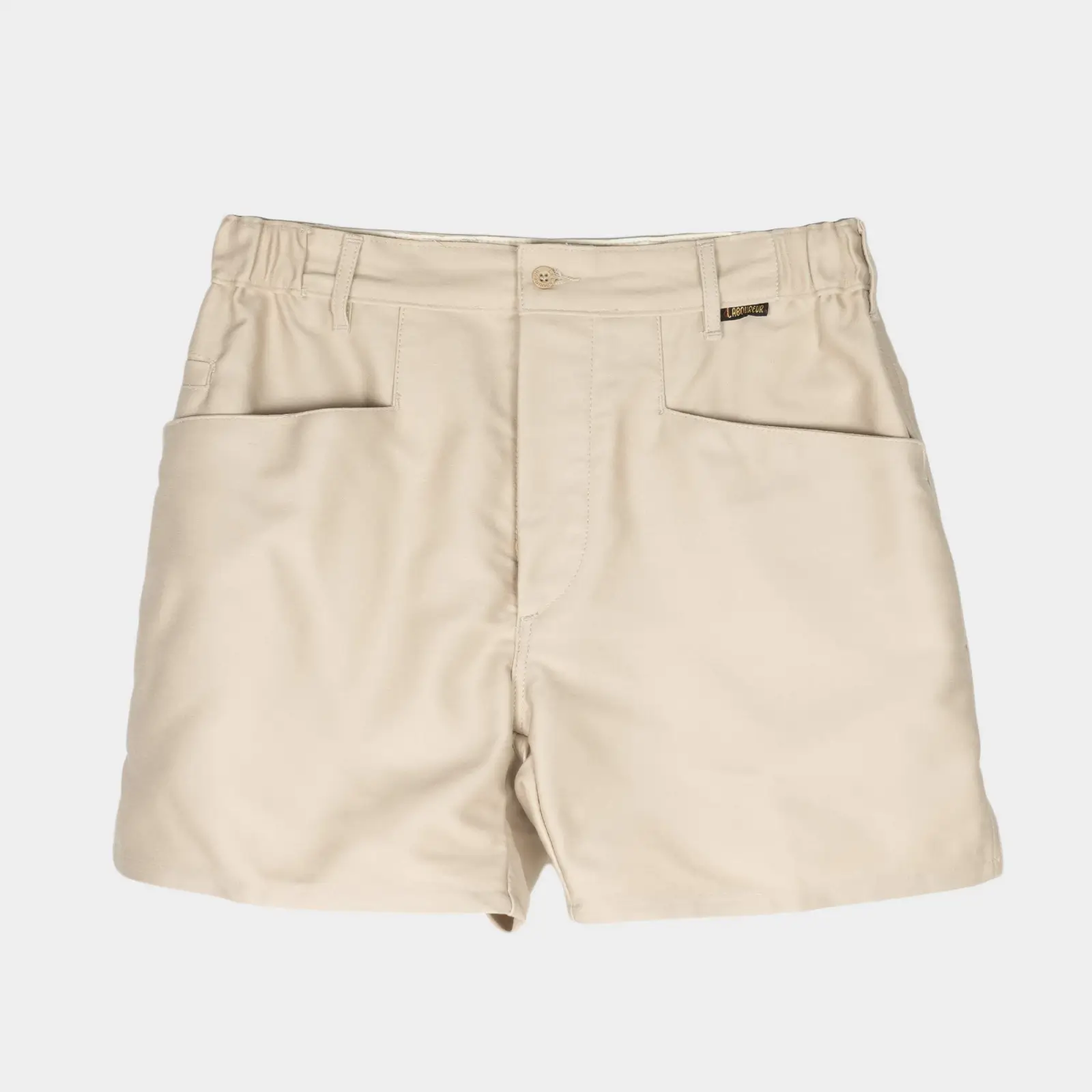 Image of Le Laboureur French Moleskin Work Short in Ecru