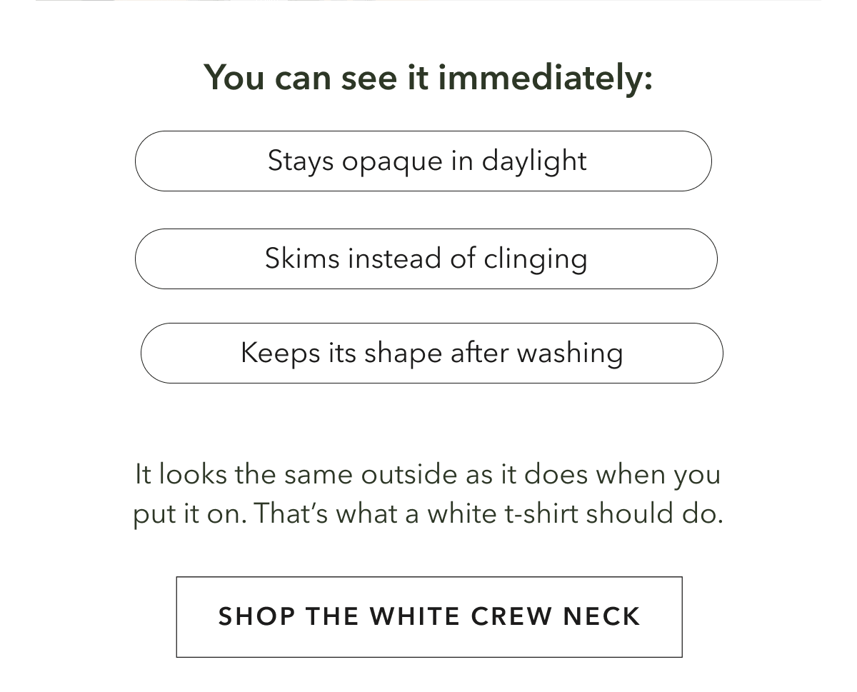 You can see it immediately: