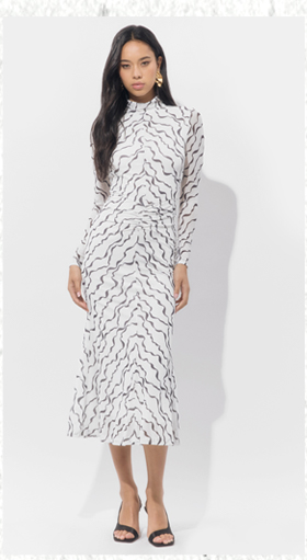 Madeline Printed Mesh Maxi Dress