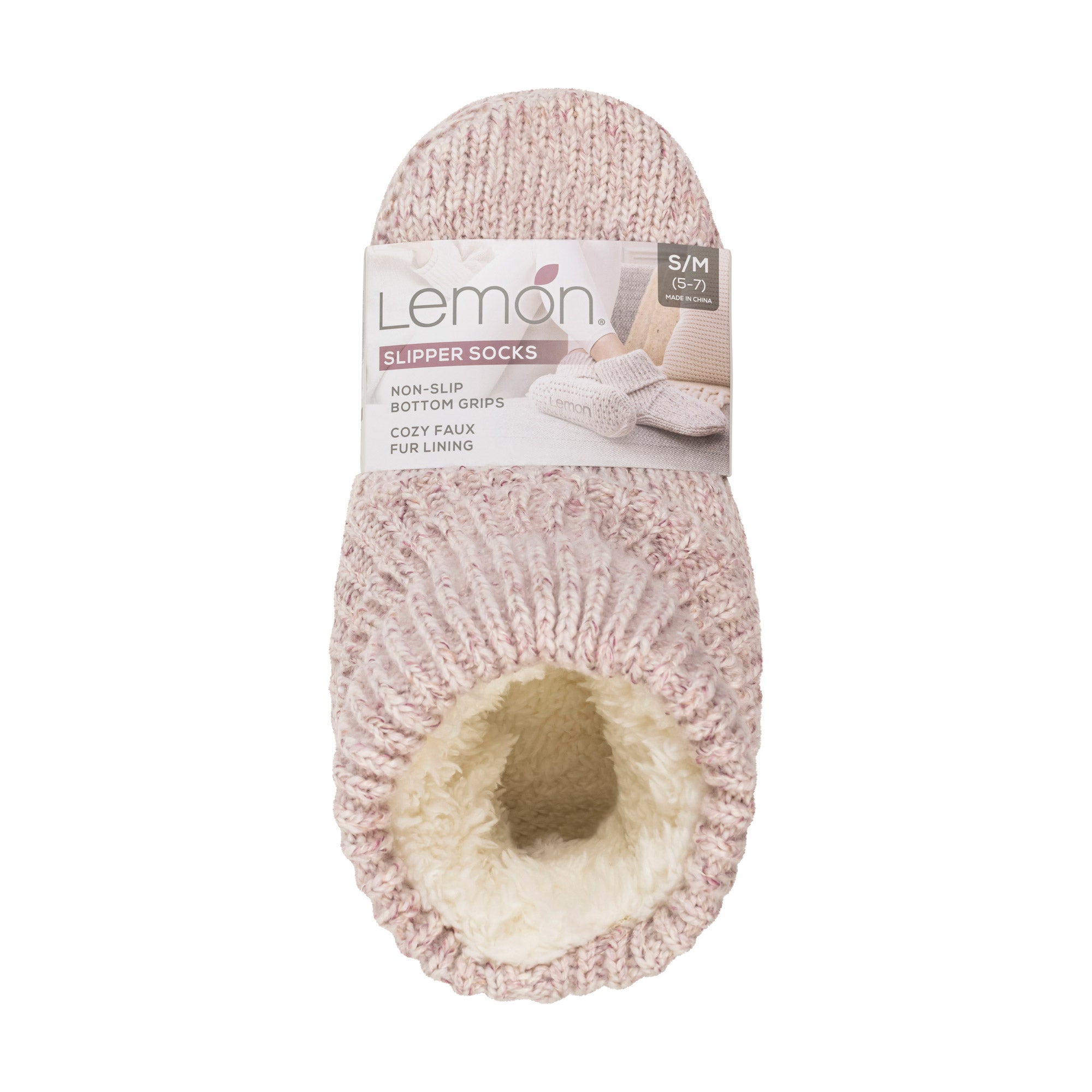 Lemon Women's Turn Cuff Slipper Sock
