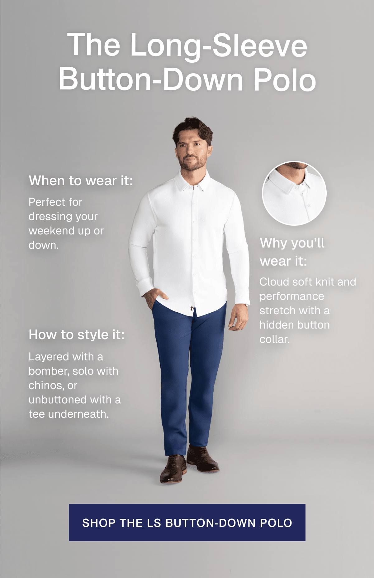 The Long-Sleeve Button-Down Polo