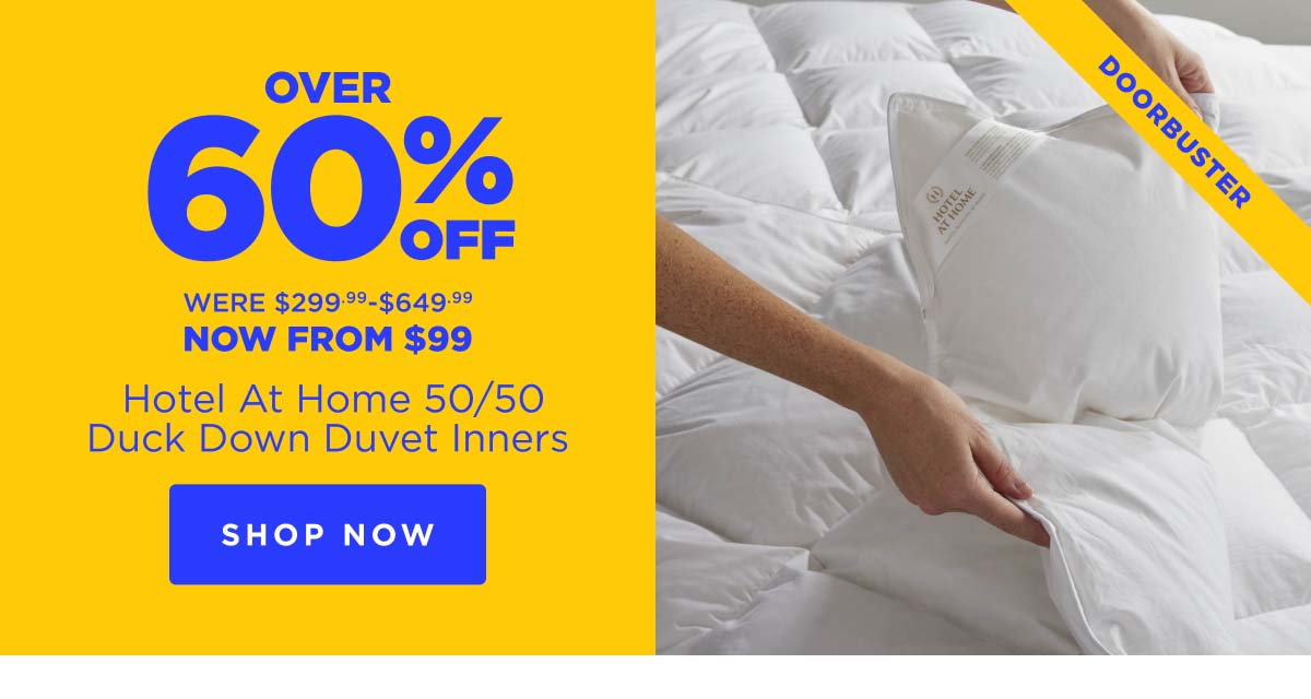 Over 60% Off Hotel At Home 50/50 Duck Down Duvet Inners