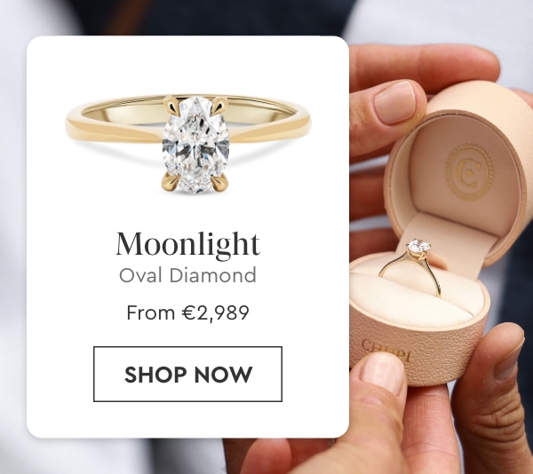 Moonlight Oval Diamond Engagement Ring