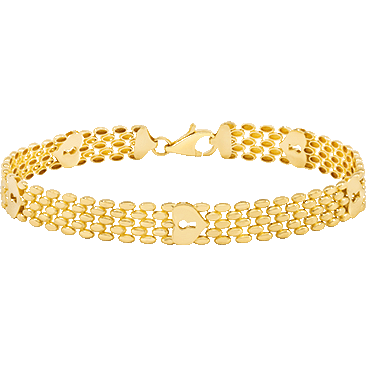 14kt Yellow Gold Panther Link Bracelet